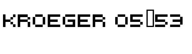kroeger 05_53 font preview