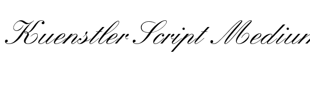 Kuenstler Script Medium font preview