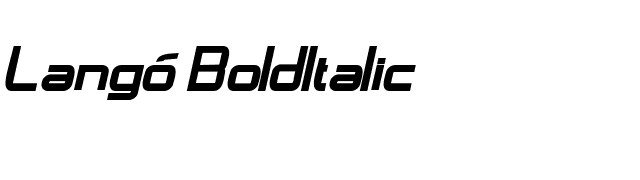 Langó BoldItalic font preview