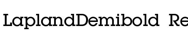 LaplandDemibold Regular font preview