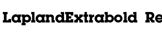 LaplandExtrabold Regular font preview