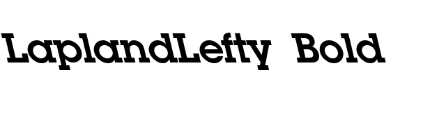 LaplandLefty Bold font preview