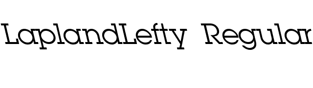 LaplandLefty Regular font preview