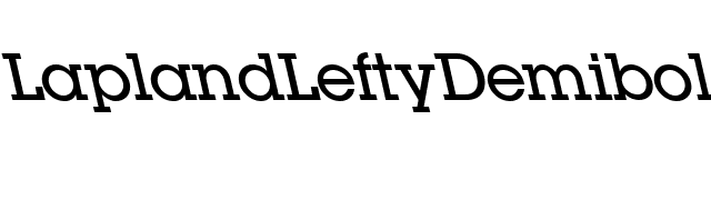 LaplandLeftyDemibold Regular font preview