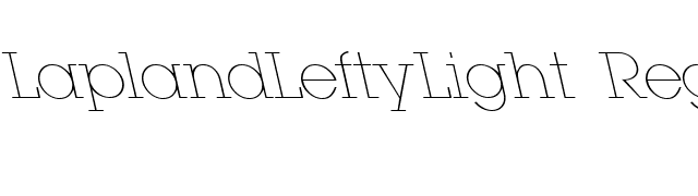 LaplandLeftyLight Regular font preview