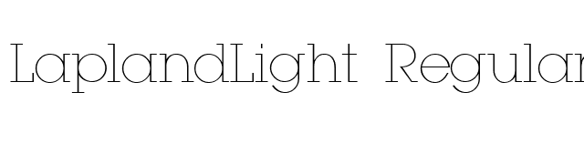 LaplandLight Regular font preview