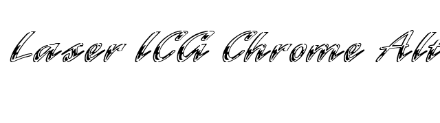 Laser ICG Chrome Alt font preview