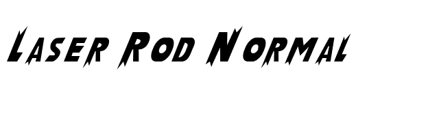 Laser Rod Normal font preview