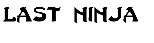 Last Ninja font preview