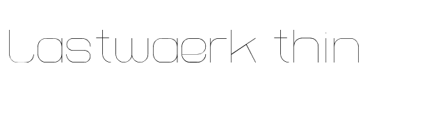 Lastwaerk thin font preview