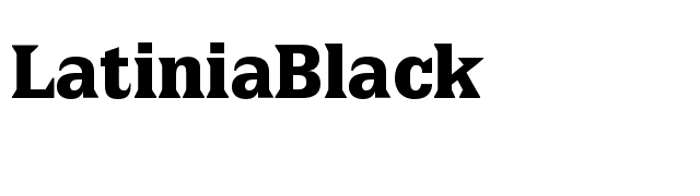 LatiniaBlack font preview