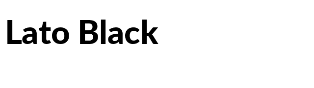 Lato Black font preview