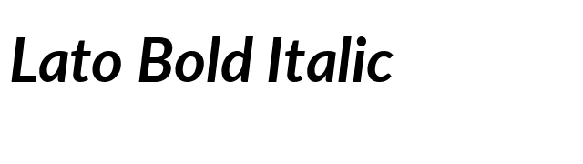 Lato Bold Italic font preview