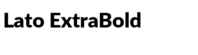 Lato ExtraBold font preview