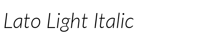 Lato Light Italic font preview