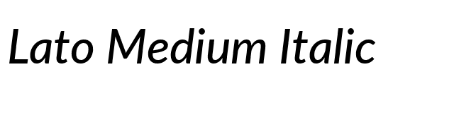 Lato Medium Italic font preview