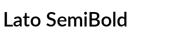 Lato SemiBold font preview