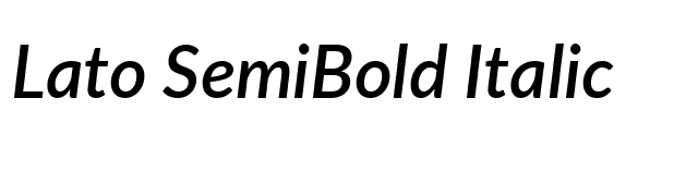 Lato SemiBold Italic font preview