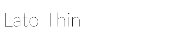 Lato Thin font preview