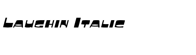 Laughin Italic font preview