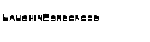 LaughinCondensed font preview