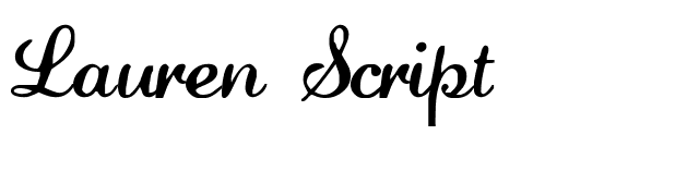 Lauren Script font preview