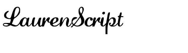 LaurenScript font preview