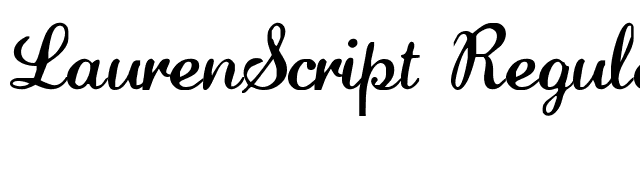 LaurenScript Regular font preview