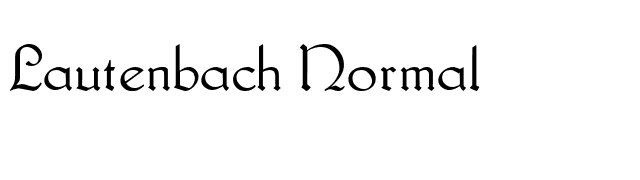 Lautenbach Normal font preview