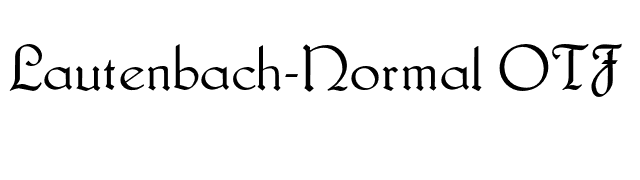 Lautenbach-Normal OTF font preview