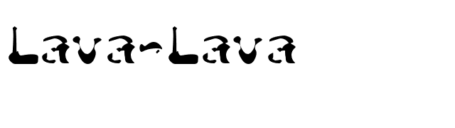 Lava-Lava font preview