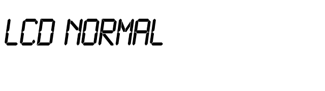 LCD Normal font preview