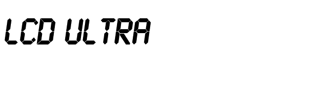 LCD Ultra font preview