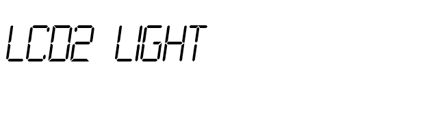 LCD2 Light font preview