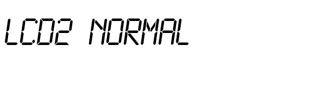 LCD2 Normal font preview