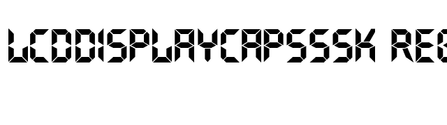 LCDDisplayCapsSSK Regular font preview