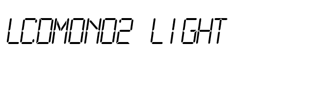 LCDMono2 Light font preview