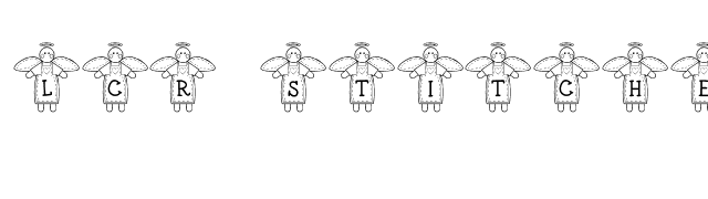 LCR Stitched by an Angel font preview