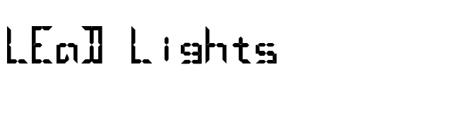 LEaD Lights font preview