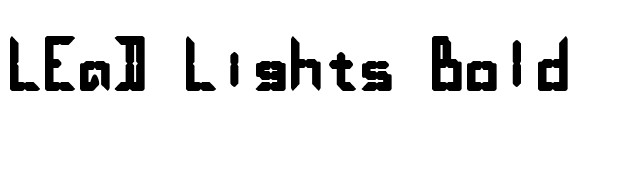 LEaD Lights Bold font preview