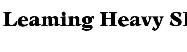 Leaming Heavy SF Bold font preview