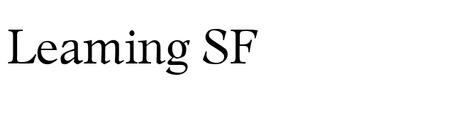 Leaming SF font preview