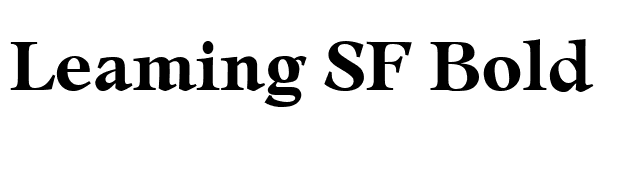 Leaming SF Bold font preview