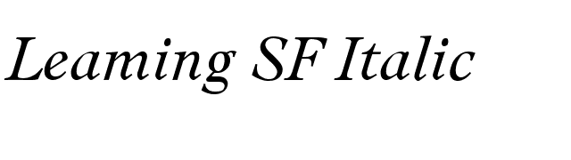 Leaming SF Italic font preview