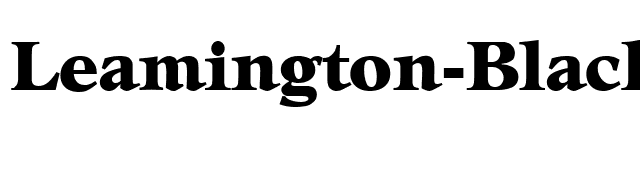 Leamington-Black font preview