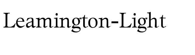 Leamington-Light font preview