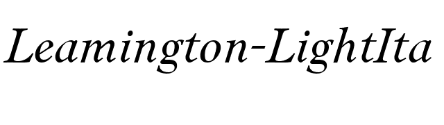 Leamington-LightIta font preview