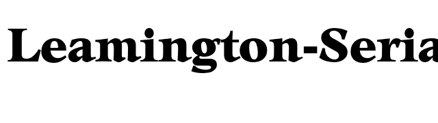 Leamington-Serial-Black font preview