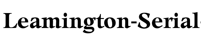 Leamington-Serial-Bold font preview