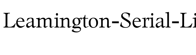 Leamington-Serial-Light-Regular font preview